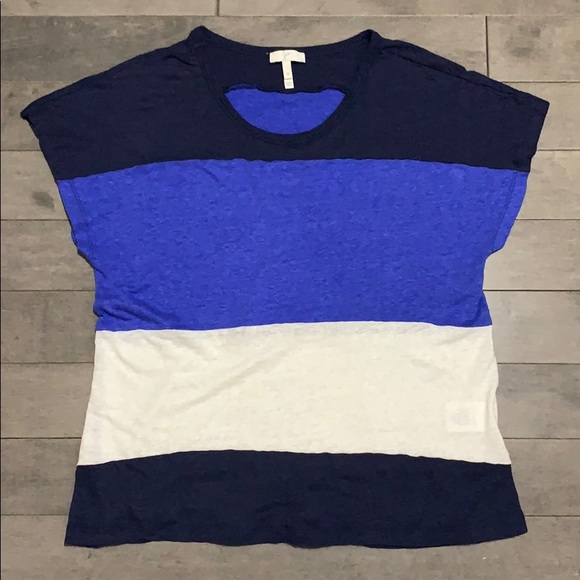 Joie Linen Blend Short Sleeve Tee - Medium - Picture 2 of 4